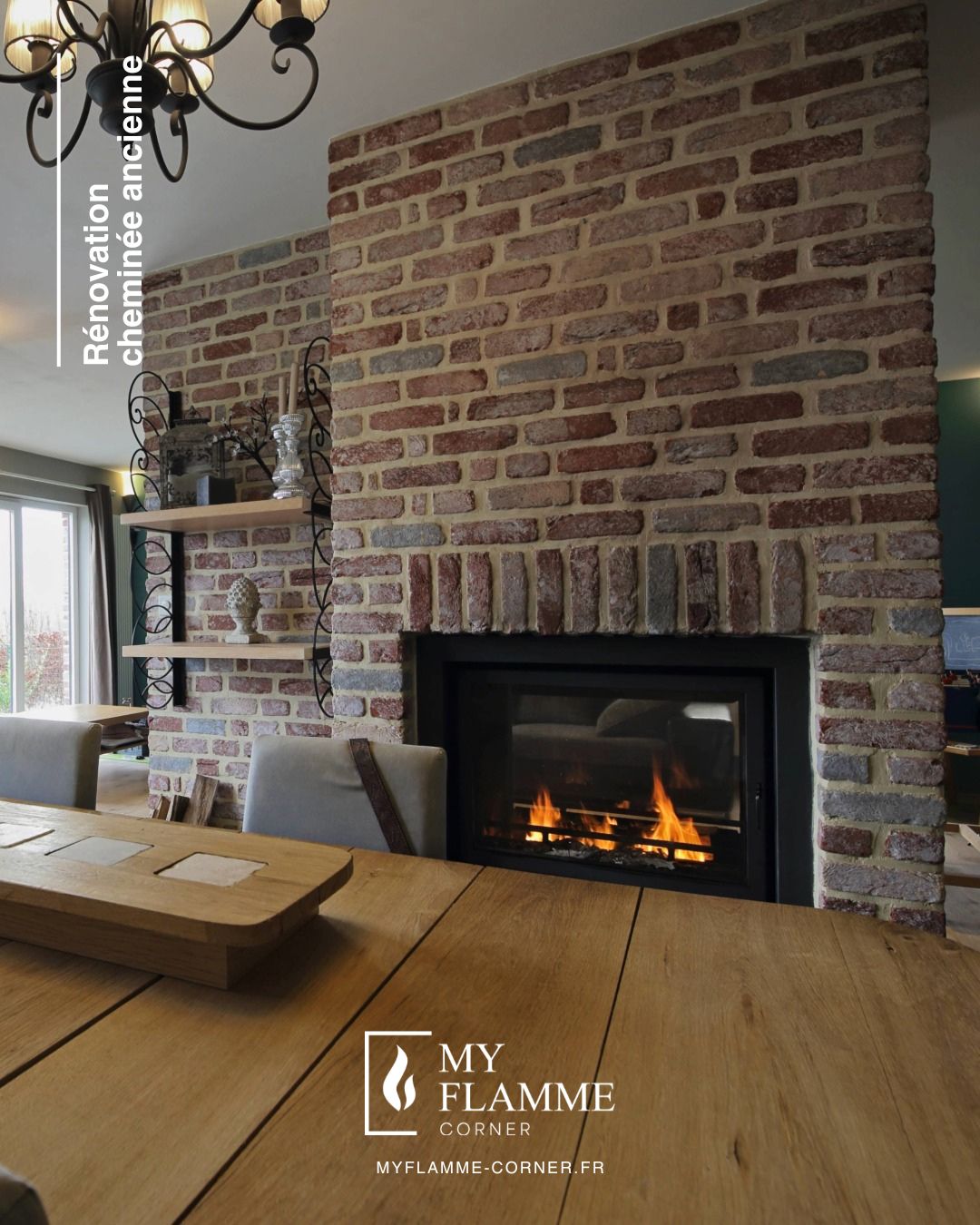 Rénovation cheminée ancienne ) my falmme