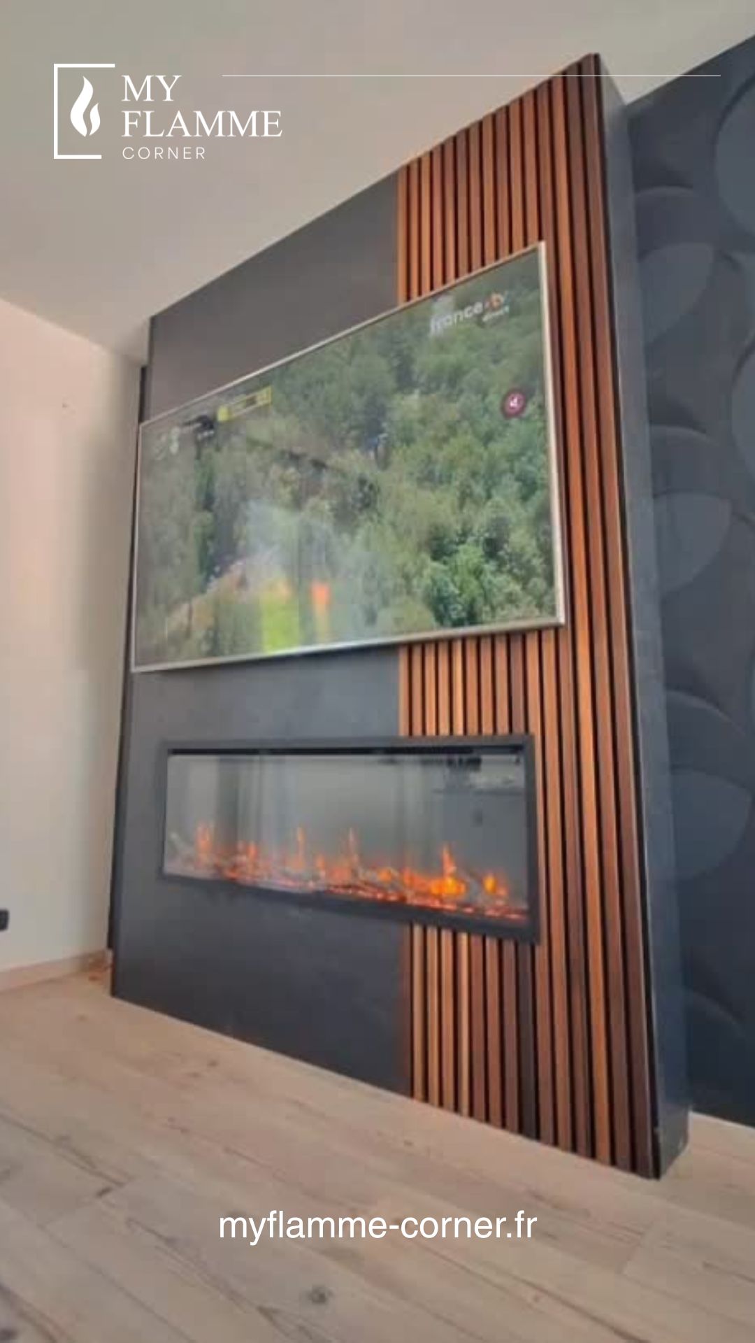Mur média sur-mesure : concevoir un meuble TV avec cheminée